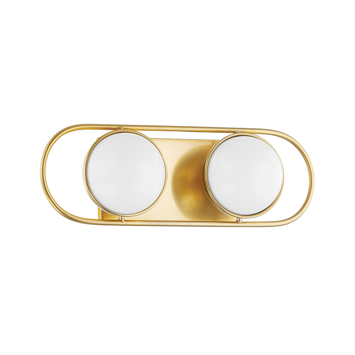 Lyra Aged Brass Globe Vanity Sconce - Warm Ambient Bathroom Light - view 7