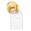 Cassio Vanity Sconce — Clear Glass Cloche - view 2