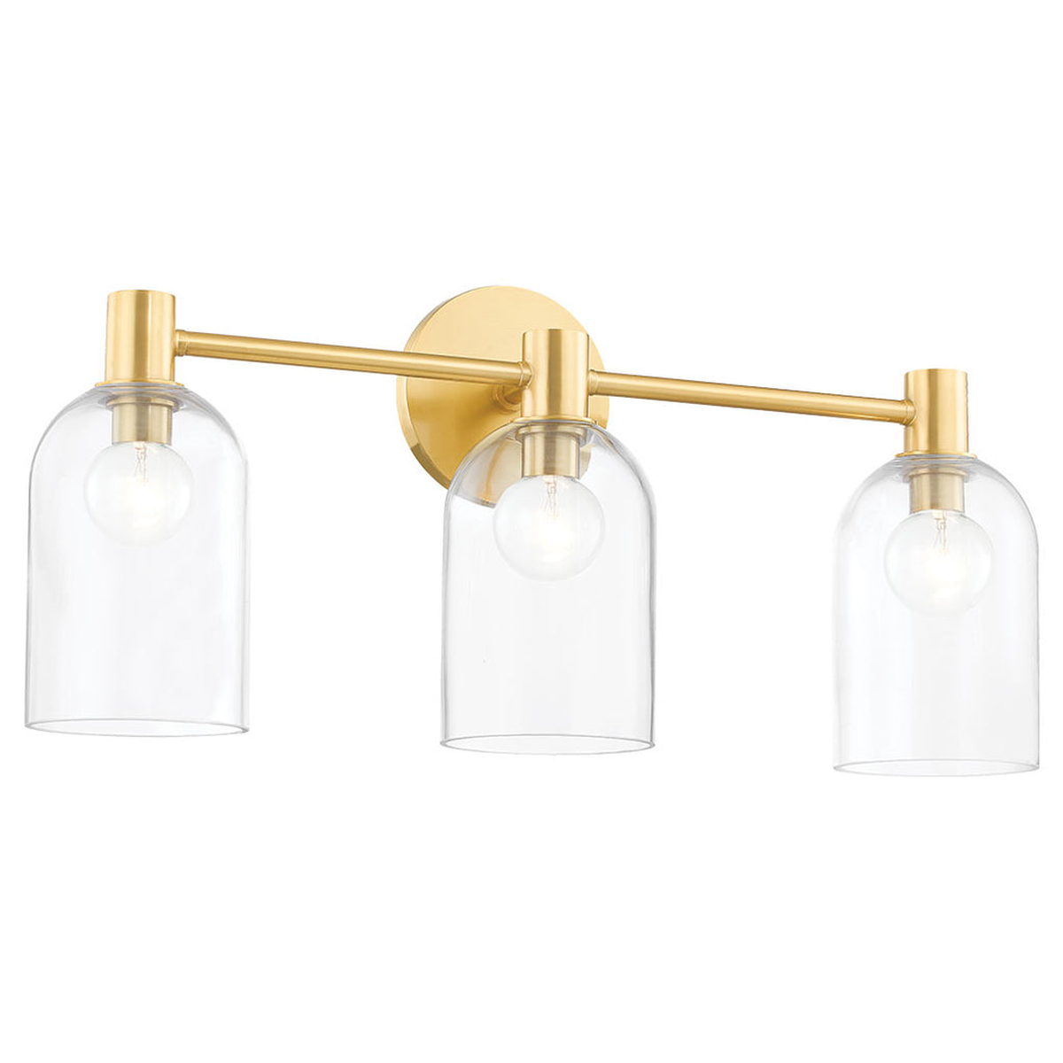 Cassio Vanity Sconce — Clear Glass Cloche - view 3