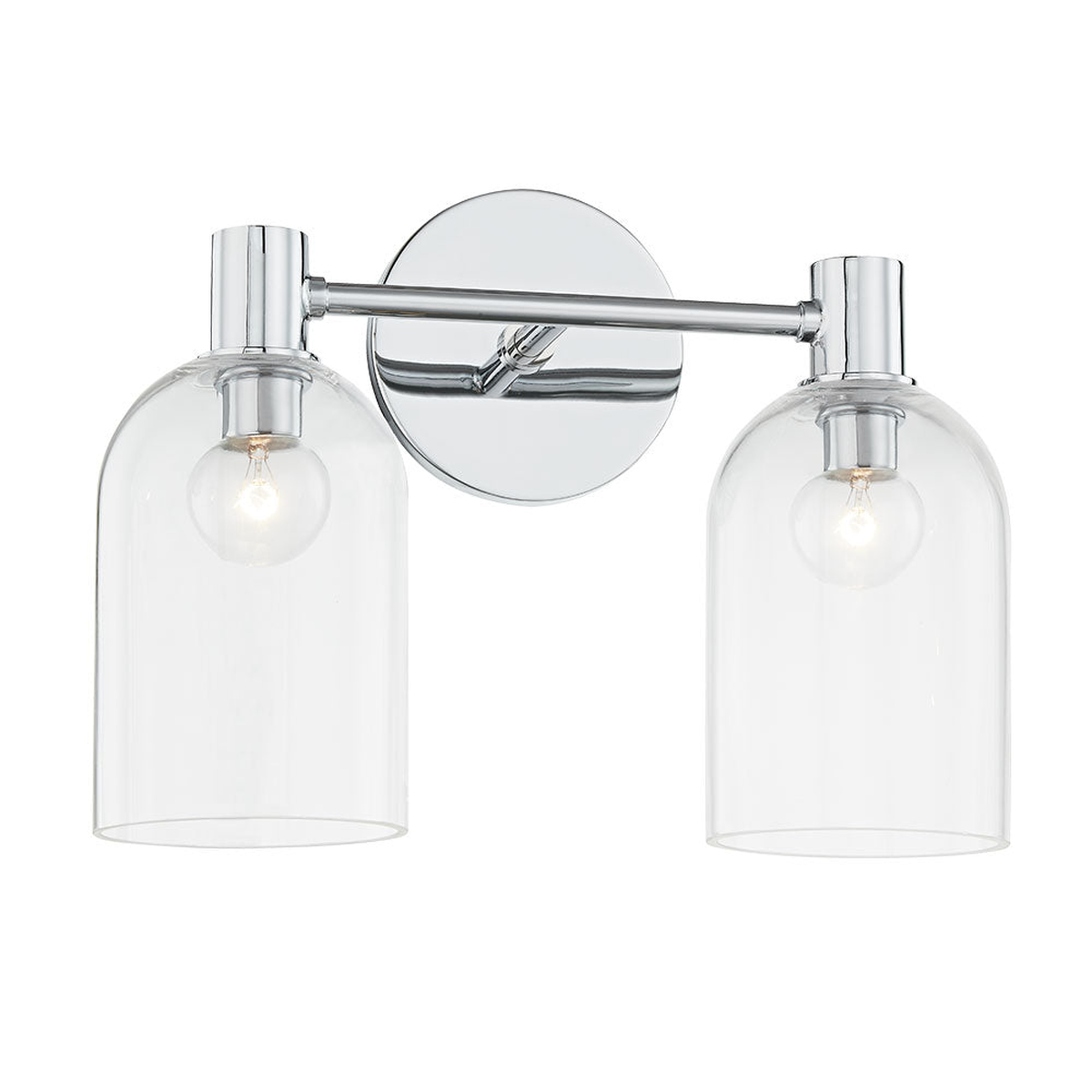 Cassio Vanity Sconce — Clear Glass Cloche - view 4