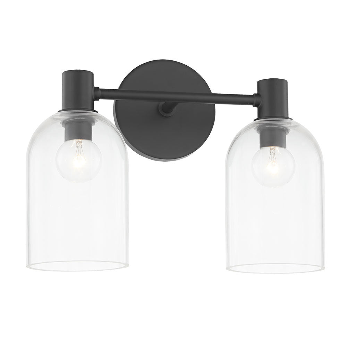 Cassio Vanity Sconce — Clear Glass Cloche - view 5