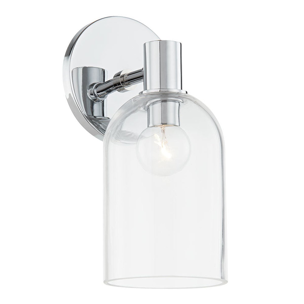Cassio Vanity Sconce — Clear Glass Cloche - view 6