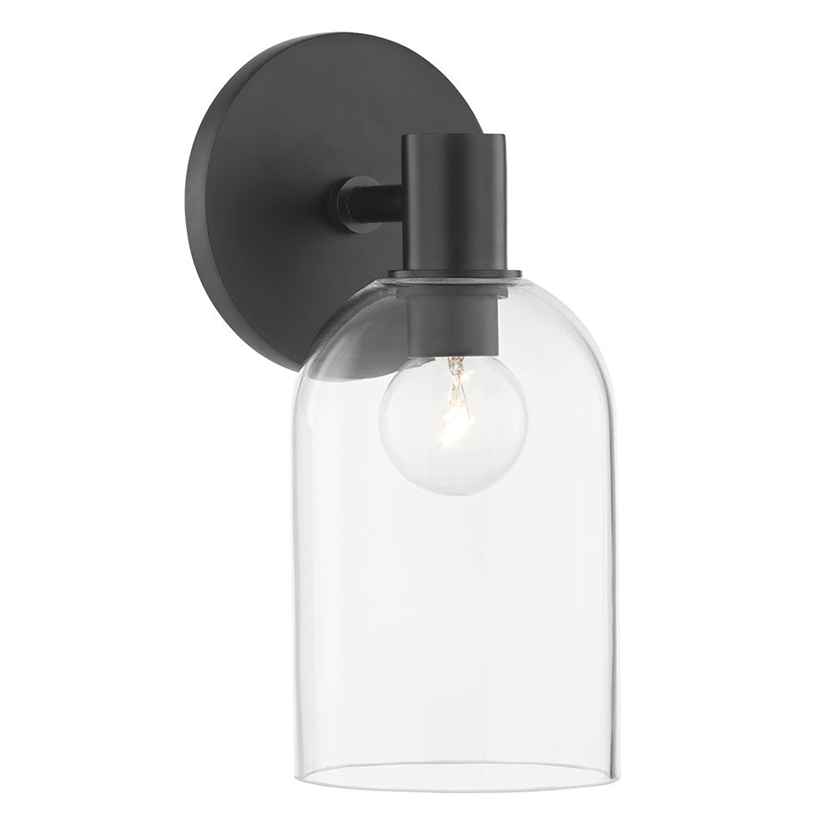 Cassio Vanity Sconce — Clear Glass Cloche - view 7