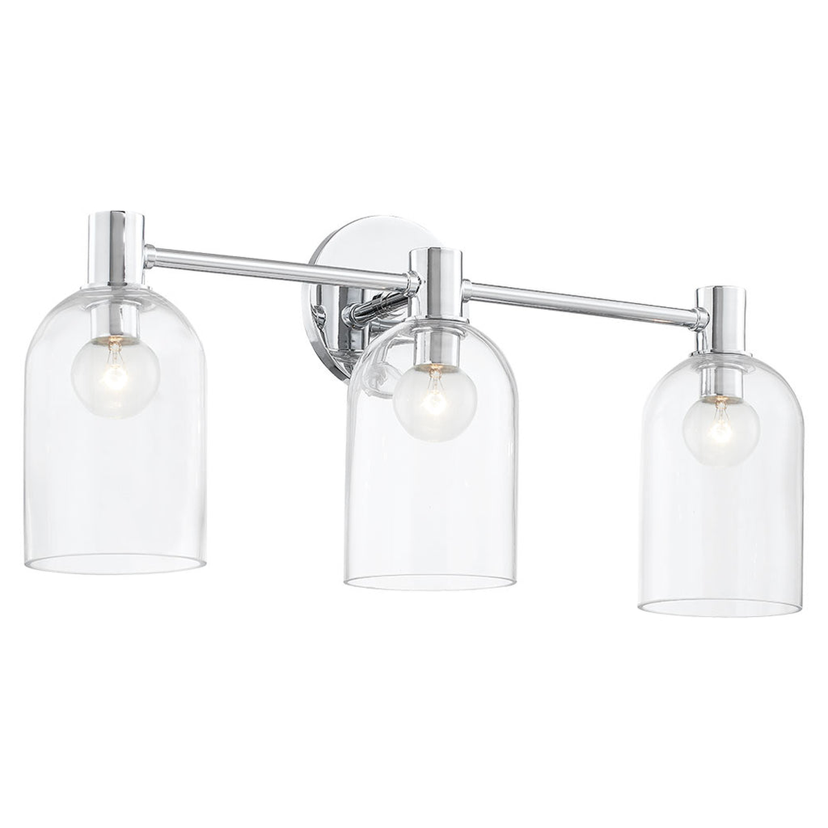 Cassio Vanity Sconce — Clear Glass Cloche - view 8