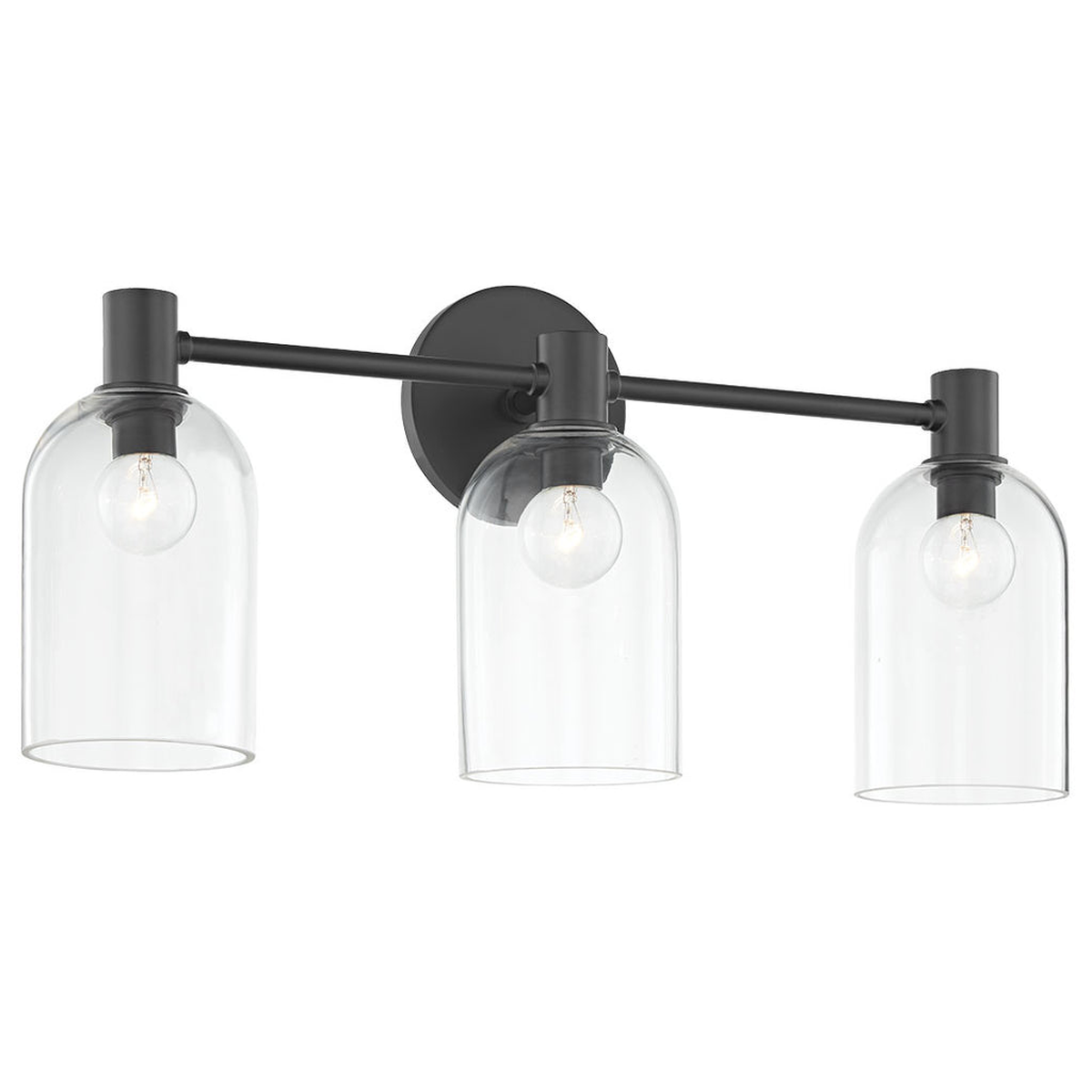 Cassio Vanity Sconce — Clear Glass Cloche - view 9