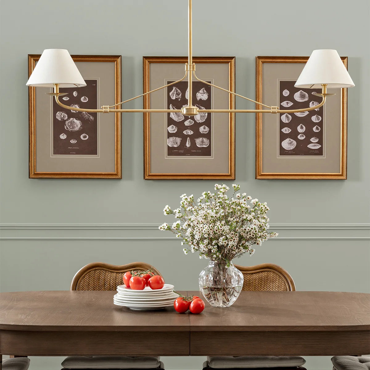 Fiddler Modern Linear LED Chandelier for Kitchen Island - view 2