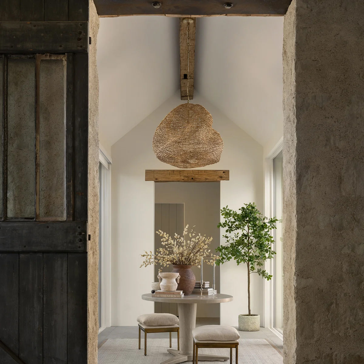 Andorra Artisan Handwoven Wicker Pendant Light - view 3