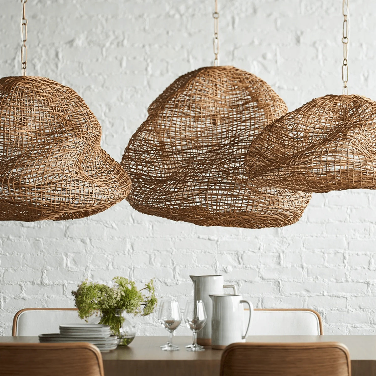 Andorra Artisan Handwoven Wicker Pendant Light - view 4