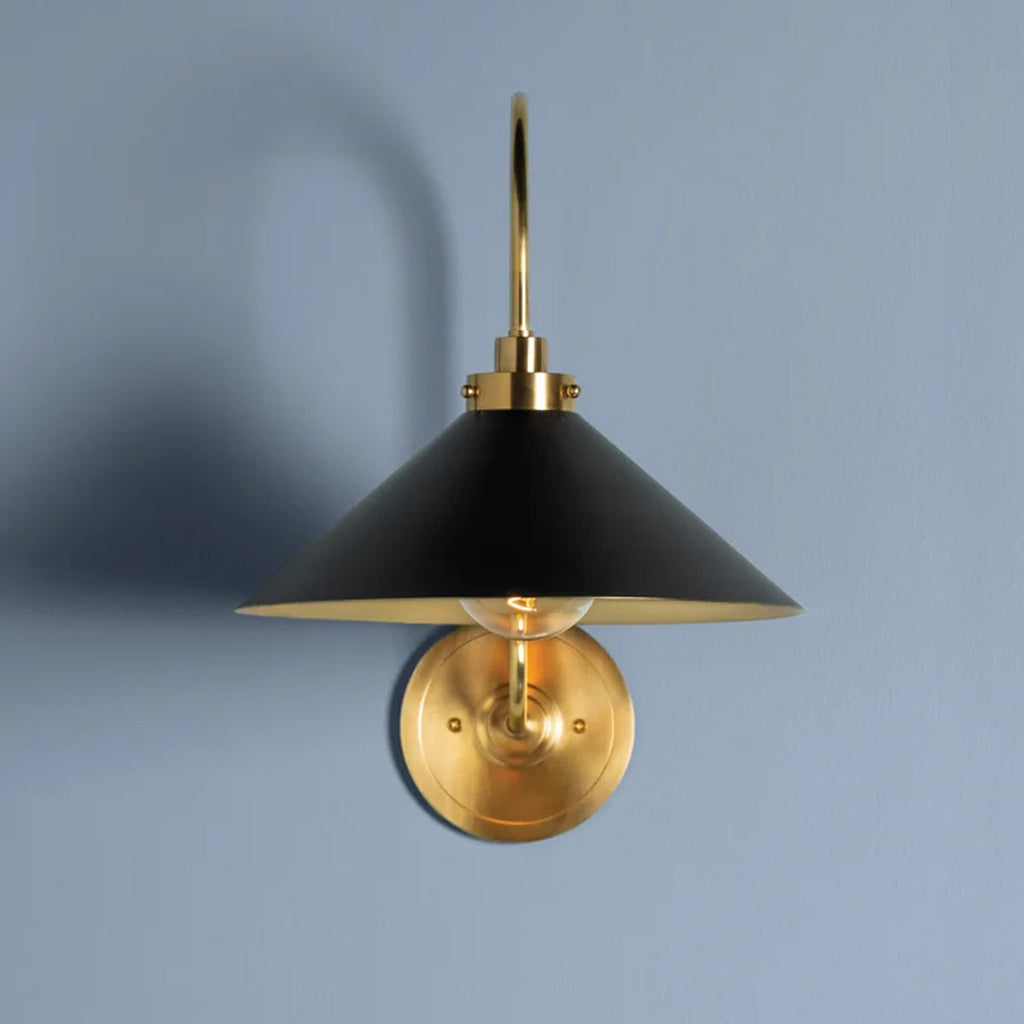 Clivedon Aged Brass Globe Bathroom Vanity Sconce - view 10