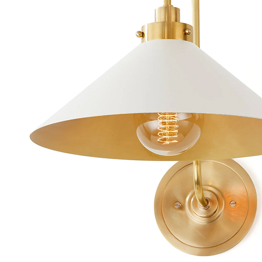 Clivedon Aged Brass Globe Bathroom Vanity Sconce - view 12