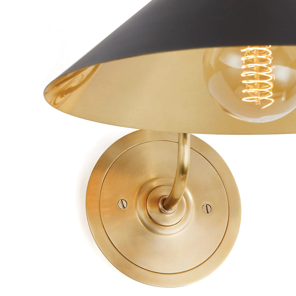 Clivedon Aged Brass Globe Bathroom Vanity Sconce - view 13