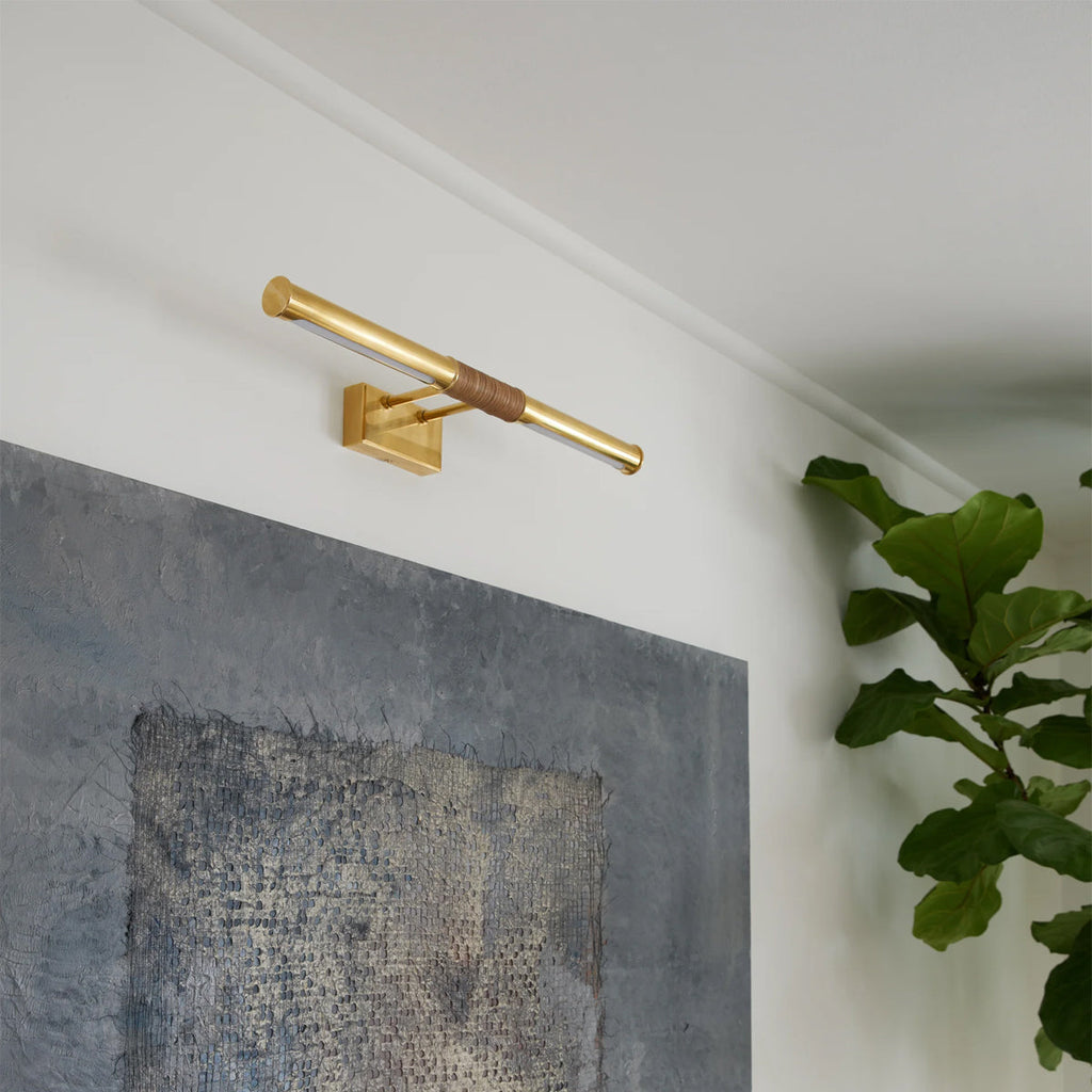 Hallstead Picture Light – Aged Brass Luxury LED Art Light - view 3