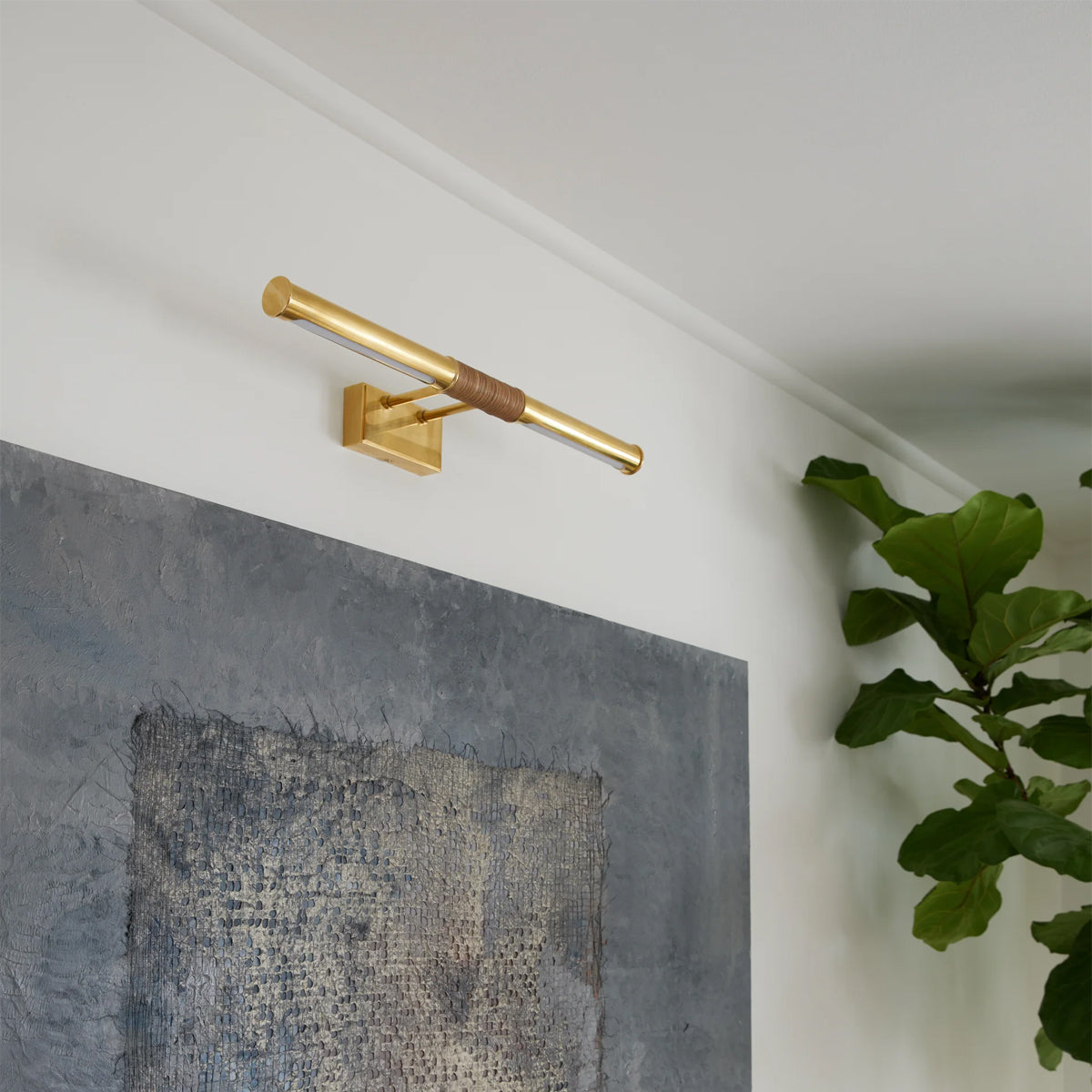 Hallstead Picture Light – Aged Brass Luxury LED Art Light - view 3