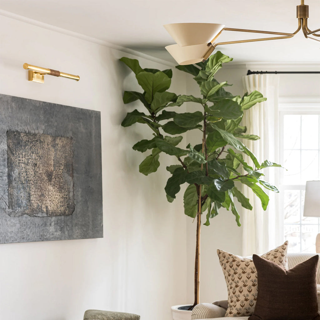 Hallstead Picture Light – Aged Brass Luxury LED Art Light - view 4