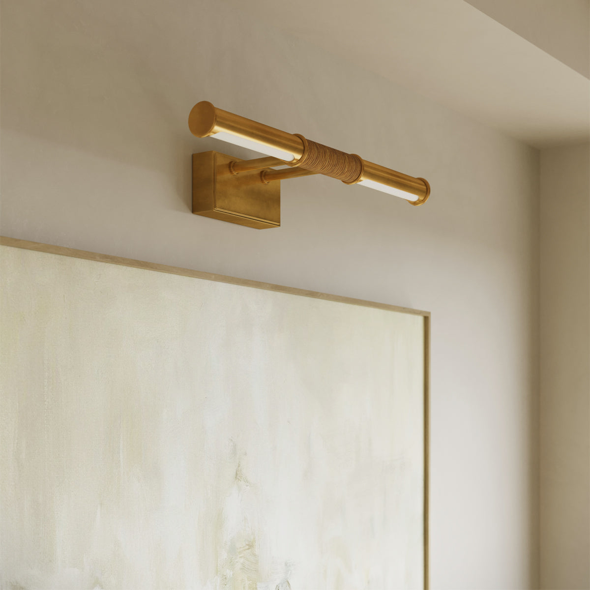 Hallstead Picture Light – Aged Brass Luxury LED Art Light - view 6