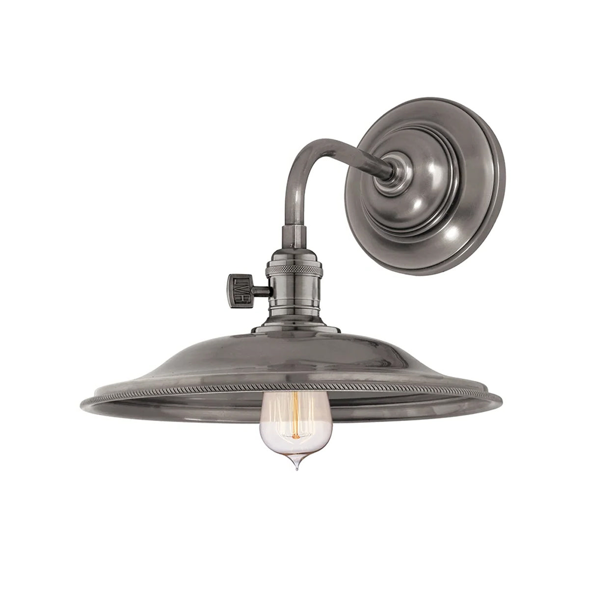 One-Light Steel Barn Wall Sconce with Edison Filament Bulb - view 5