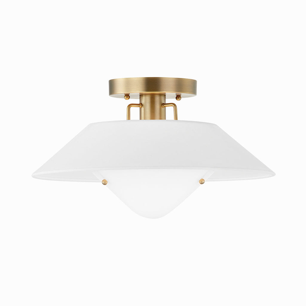 Otto Industrial Round Flush Mount Ceiling Light - view 1