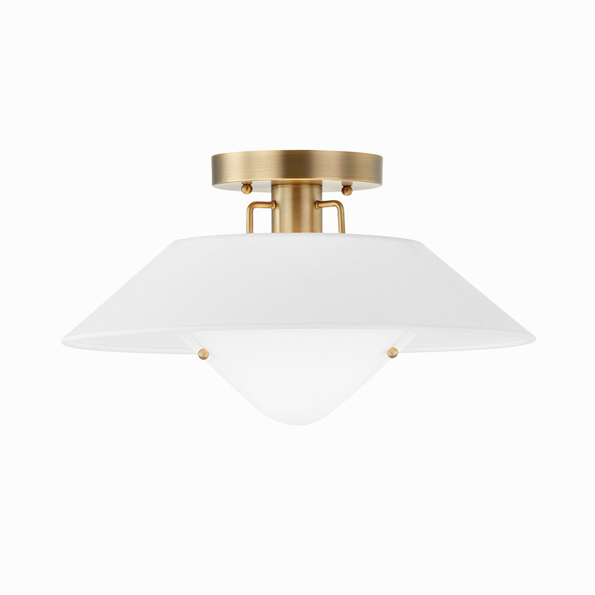 Otto Industrial Round Flush Mount Ceiling Light - view 1