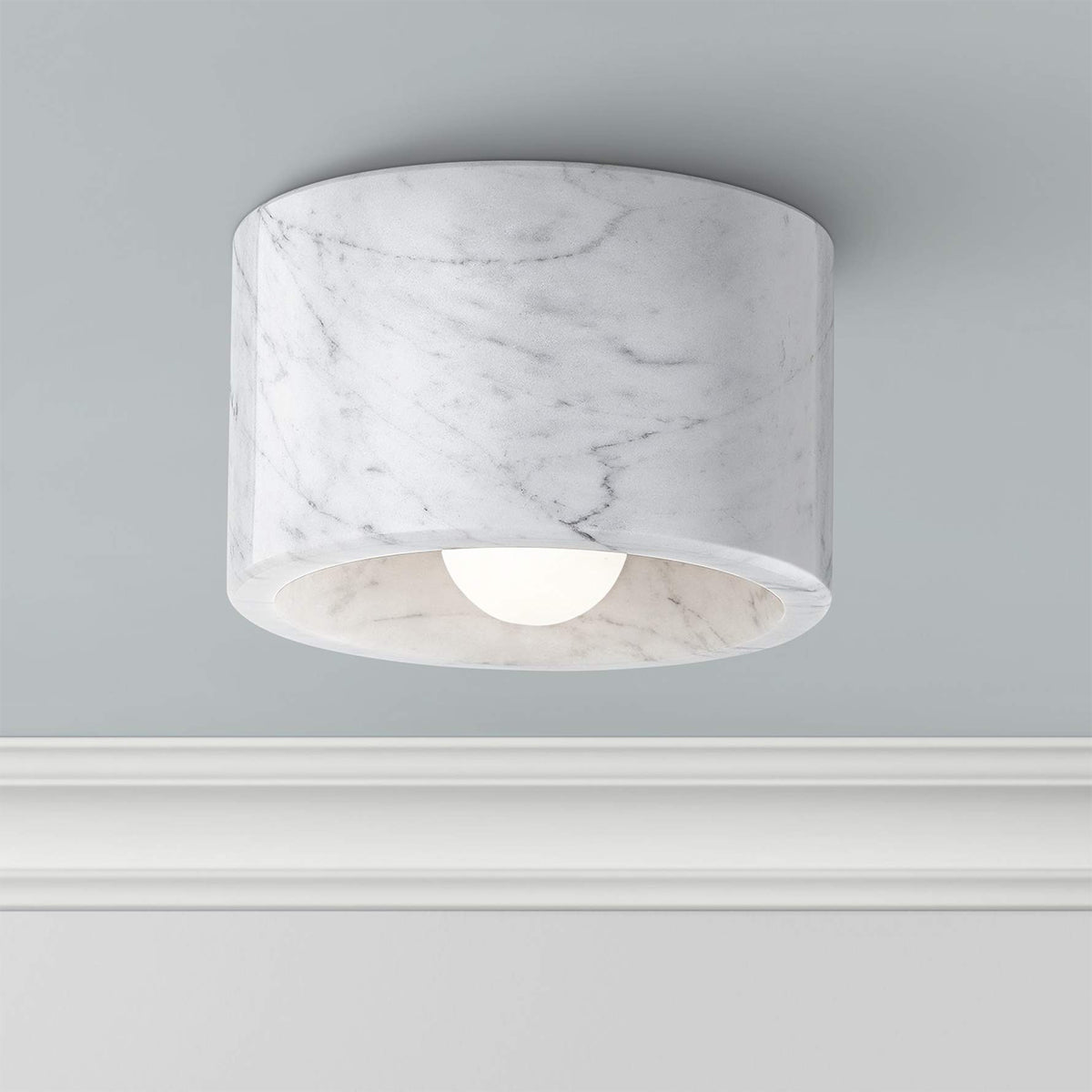 Loris Flush Mount — Geometric Ceiling Light with Warm Diffused Glow - view 3