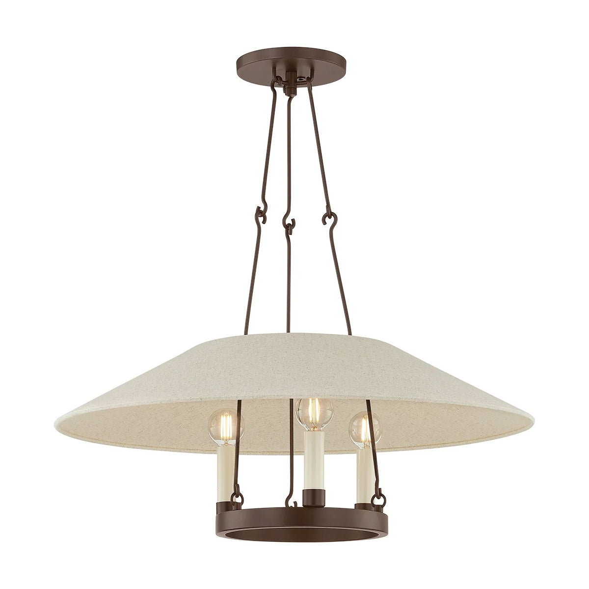 Archive Linen Shade Pendant Light - view 11