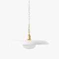 Letterly Pendant — Wide Saucer Shade with Opal Glass Diffuser - view 1