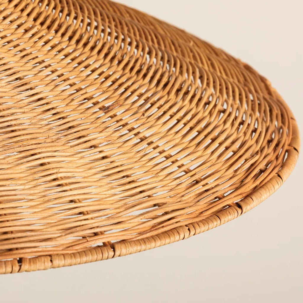 Laudine Wicker Pendant — Woven Hanging Light with Warm Dappled Glow - view 4