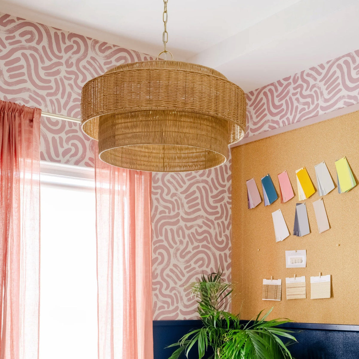 Danica Handwoven Wicker Pendant Light - view 2