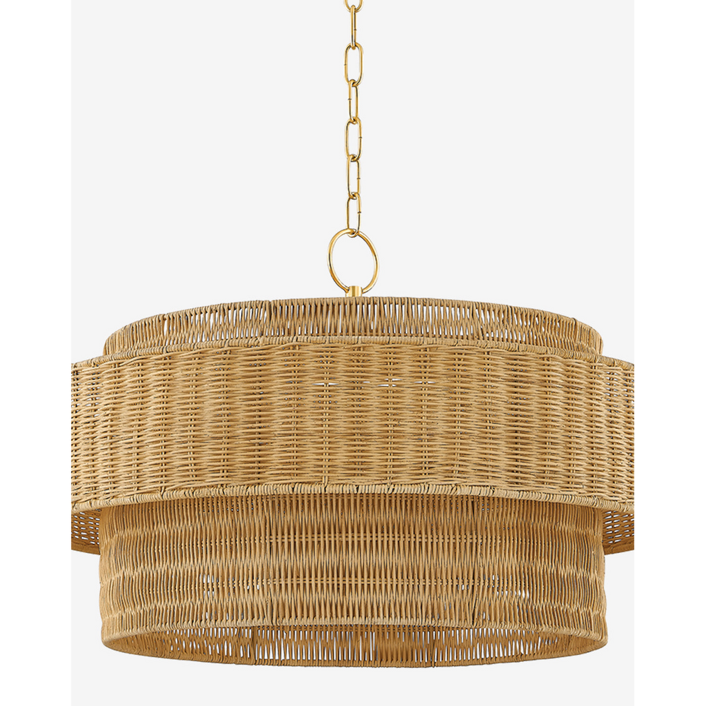 Danica Handwoven Wicker Pendant Light - view 6