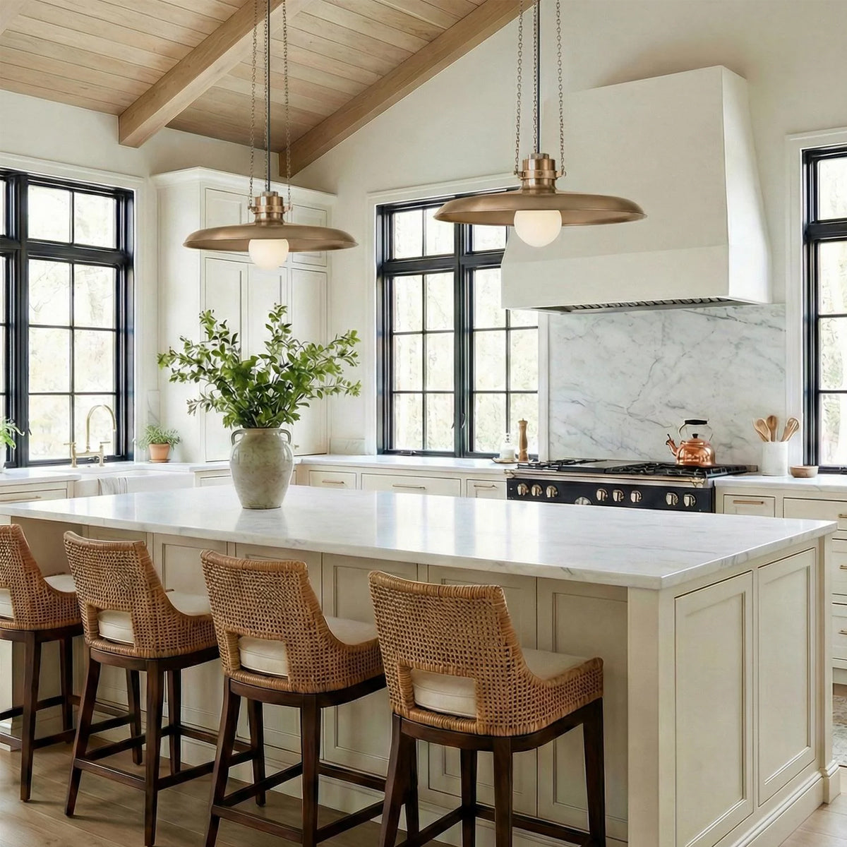 Rainhill Pendant — Dome Hanging Light with Warm Focused Downlight - view 2