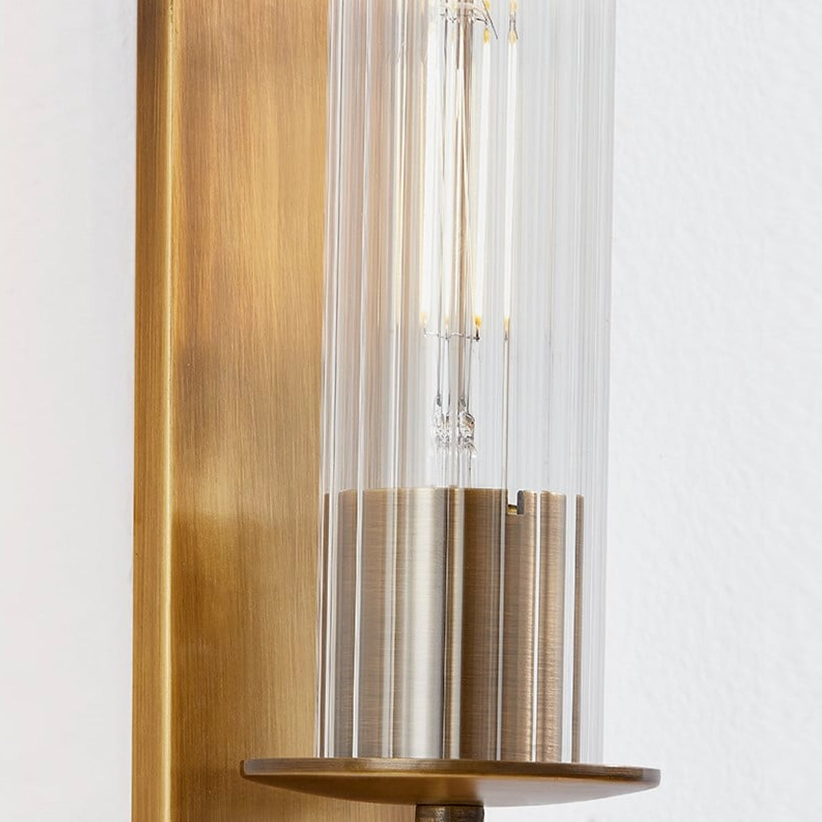 Elton Sconce — Mid-Century Brushed Brass Wall Light - view 4