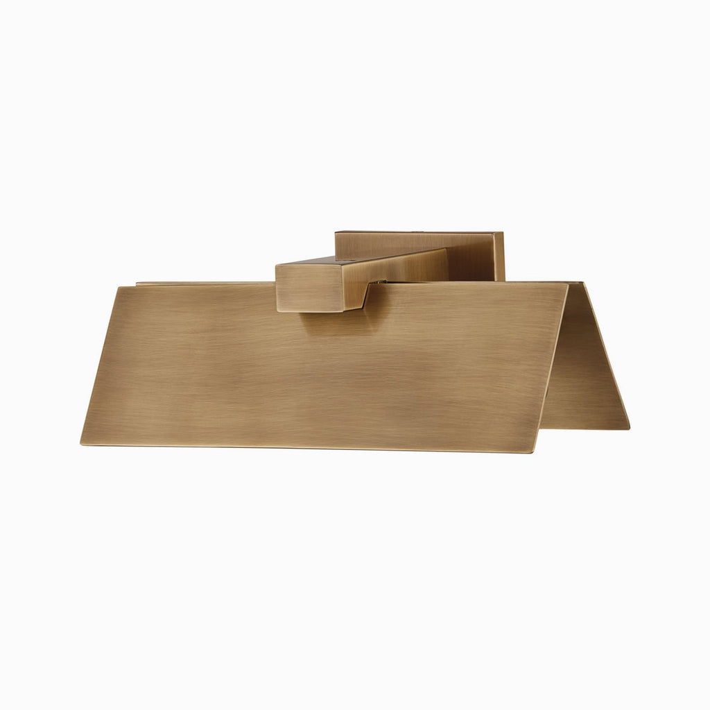 Lander Wall Sconce - Architectural Folded Brass Geometric Wall Light - view 1