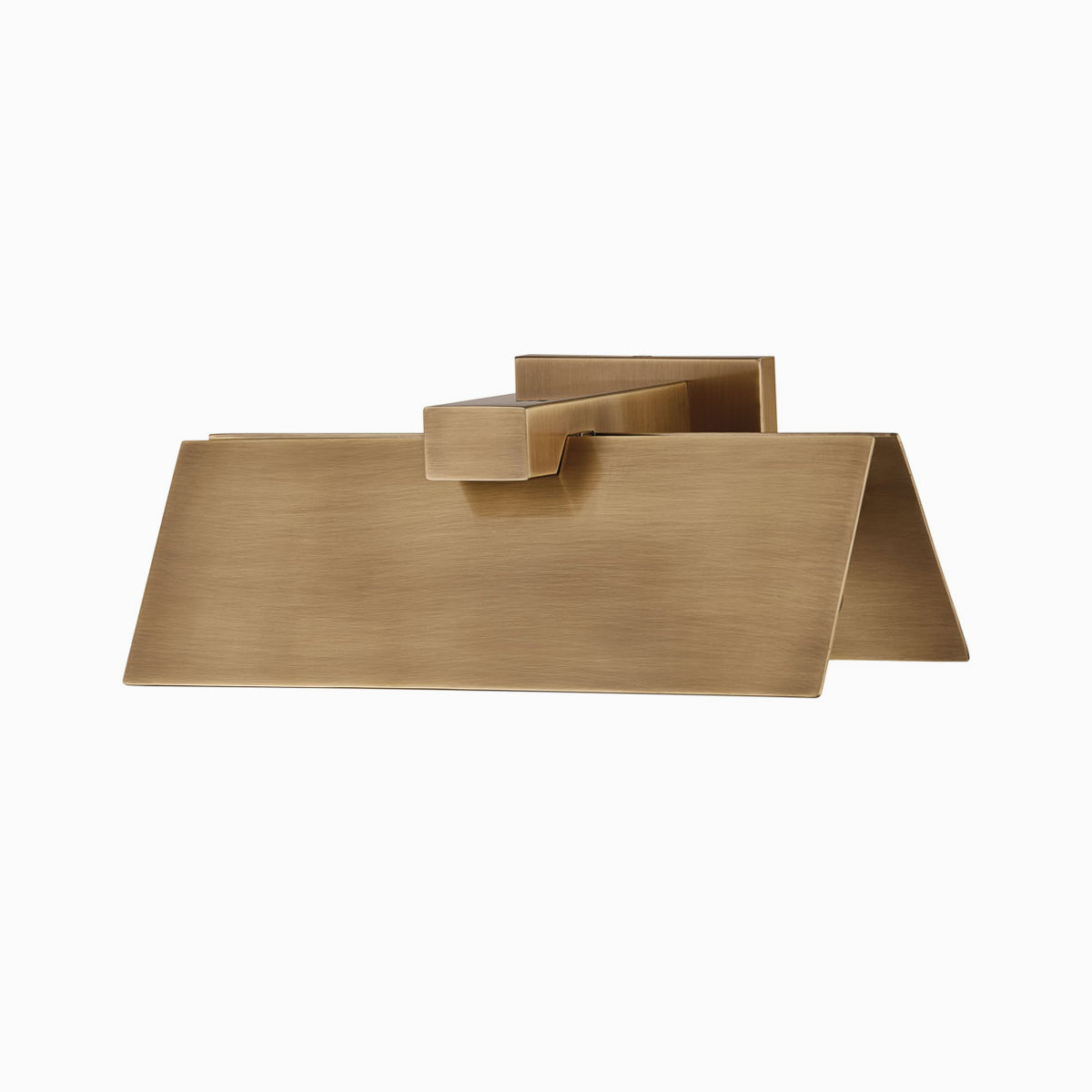 Lander Wall Sconce - Architectural Folded Brass Geometric Wall Light - view 1