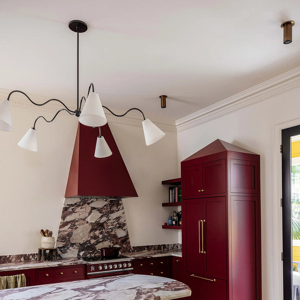 One-Light Perforated Steel Flush Mount Downlight in Brass or Bronze - view 3