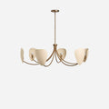 Brevin Antique Brass Petal Shade Chandelier 6-Light - view 1