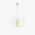 Midford Aged Brass Linen Shade 8 Light Chandelier - view 1