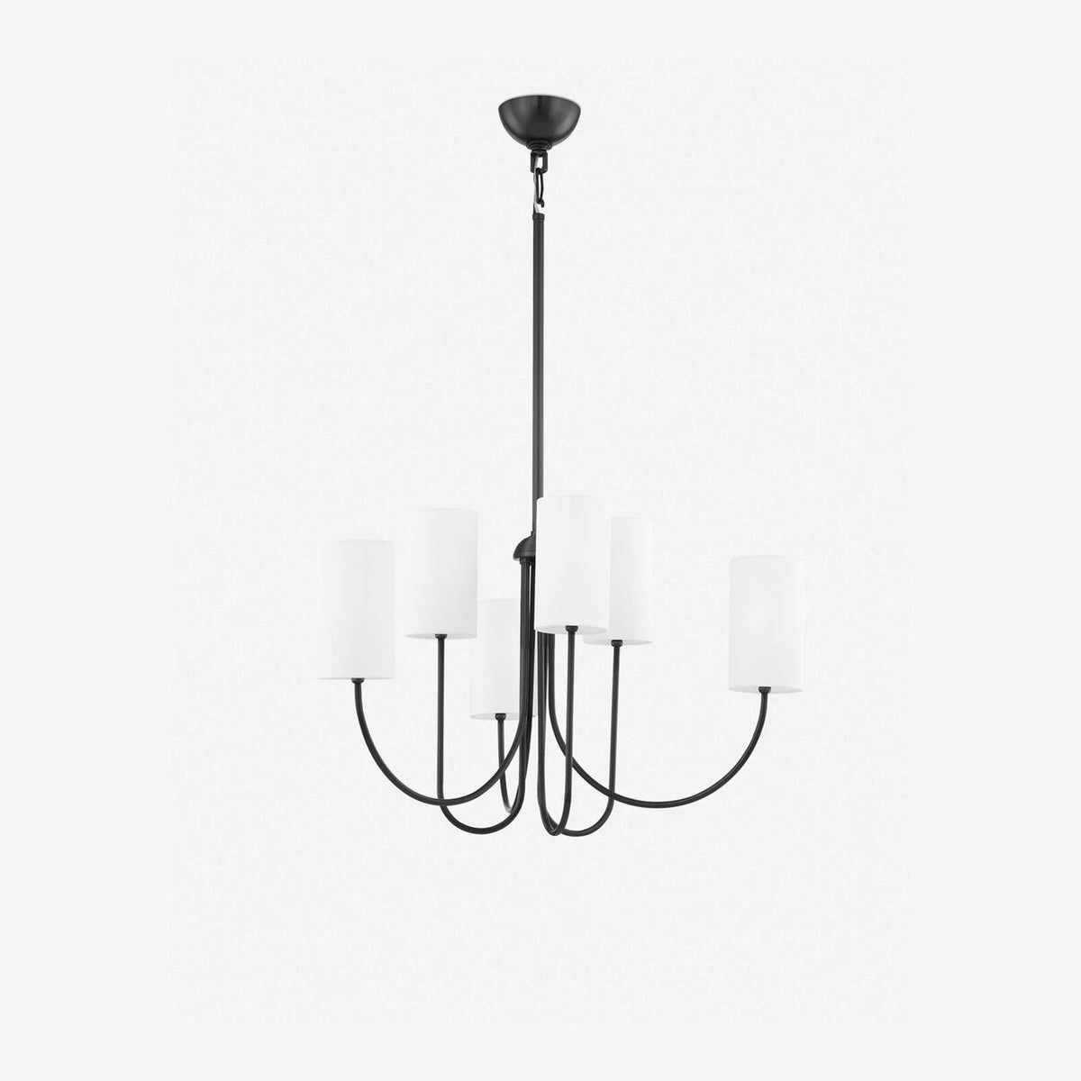Midford Aged Brass Linen Shade 8 Light Chandelier - view 3