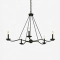 Atherton Industrial Forged Iron 6-Light Chandelier - view 1