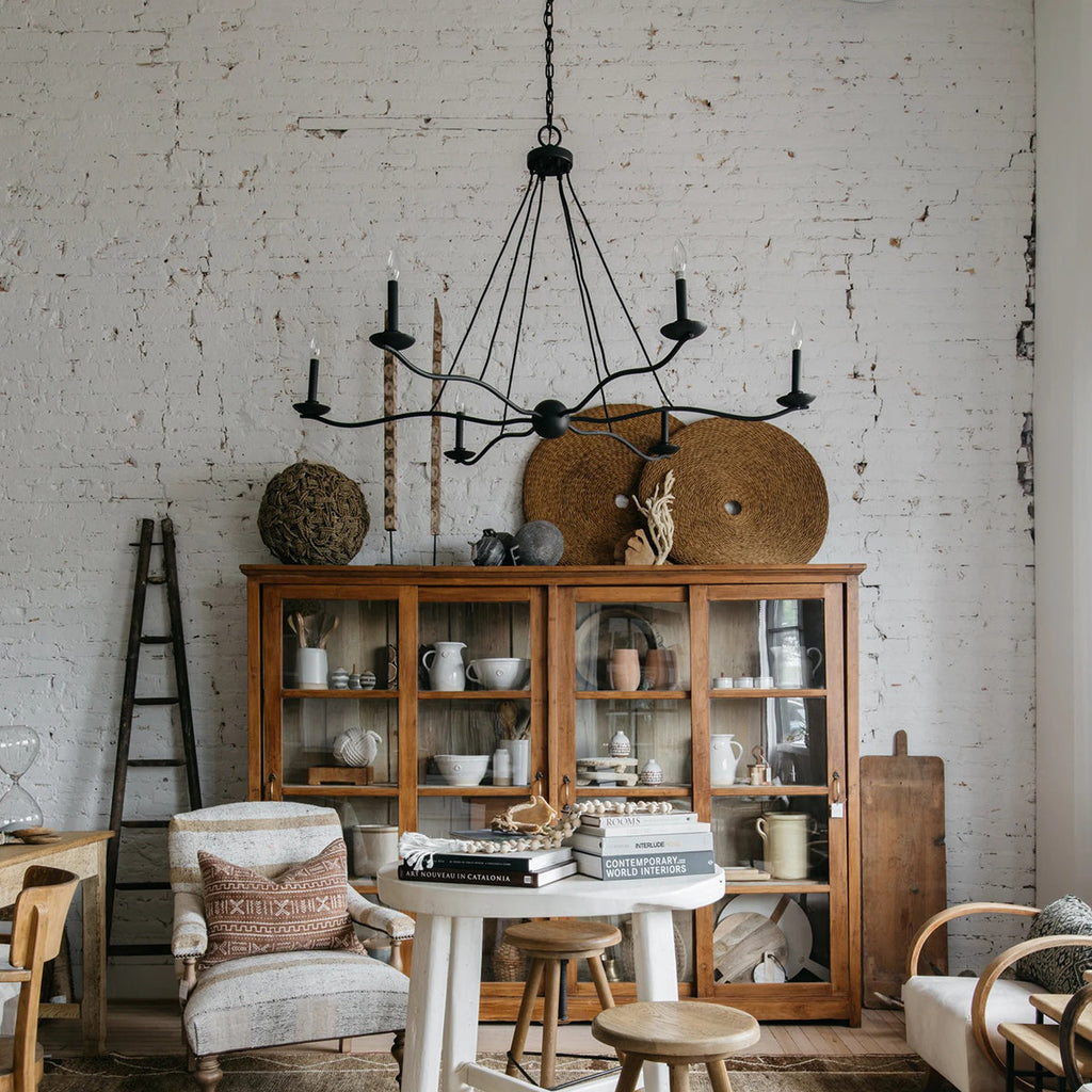 Atherton Industrial Forged Iron 6-Light Chandelier - view 3