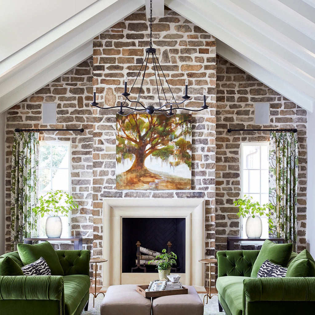 Atherton Industrial Forged Iron 6-Light Chandelier - view 5