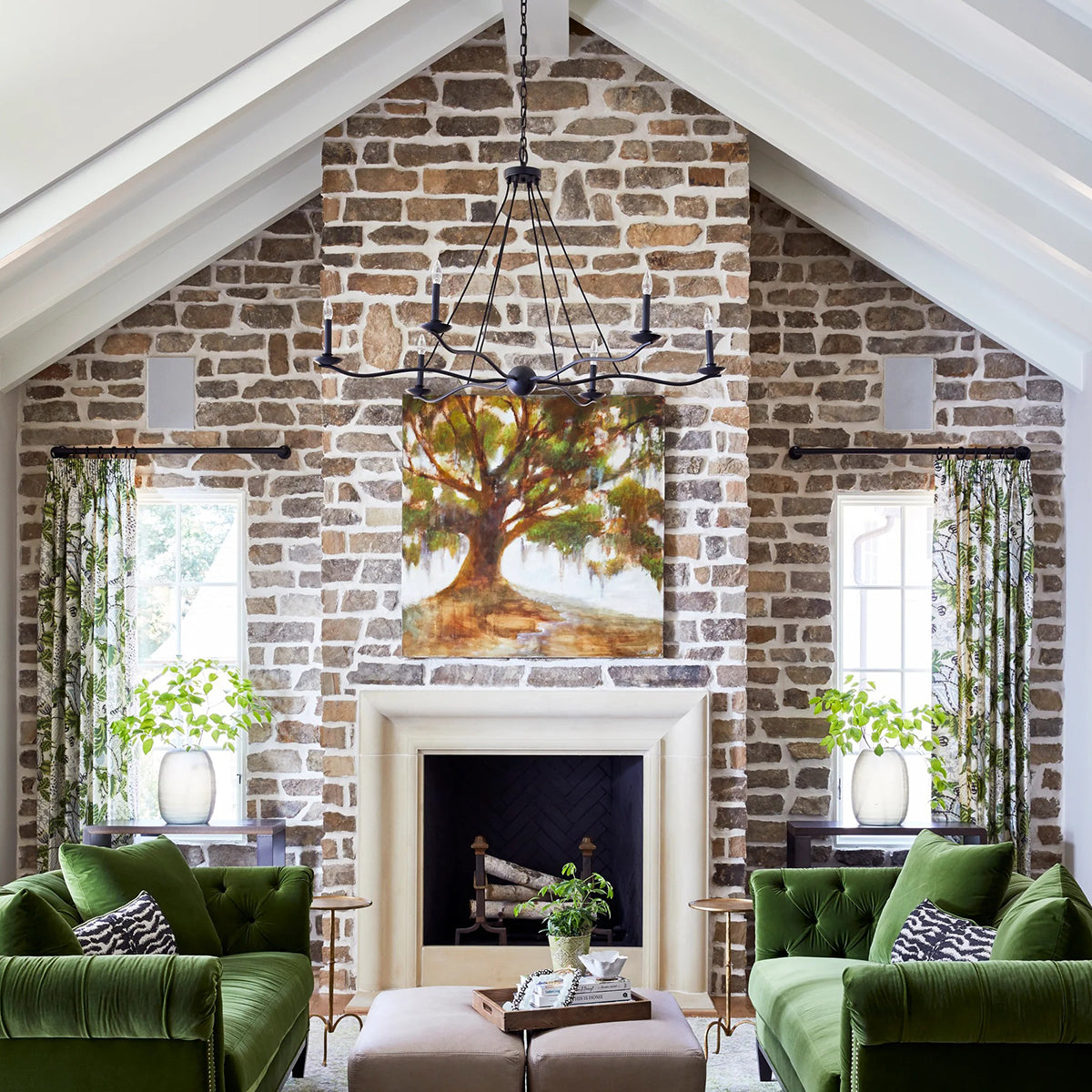 Atherton Industrial Forged Iron 6-Light Chandelier - view 5