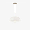 Dea Heritage Aged Brass Cream Dome Pendant Light - view 1