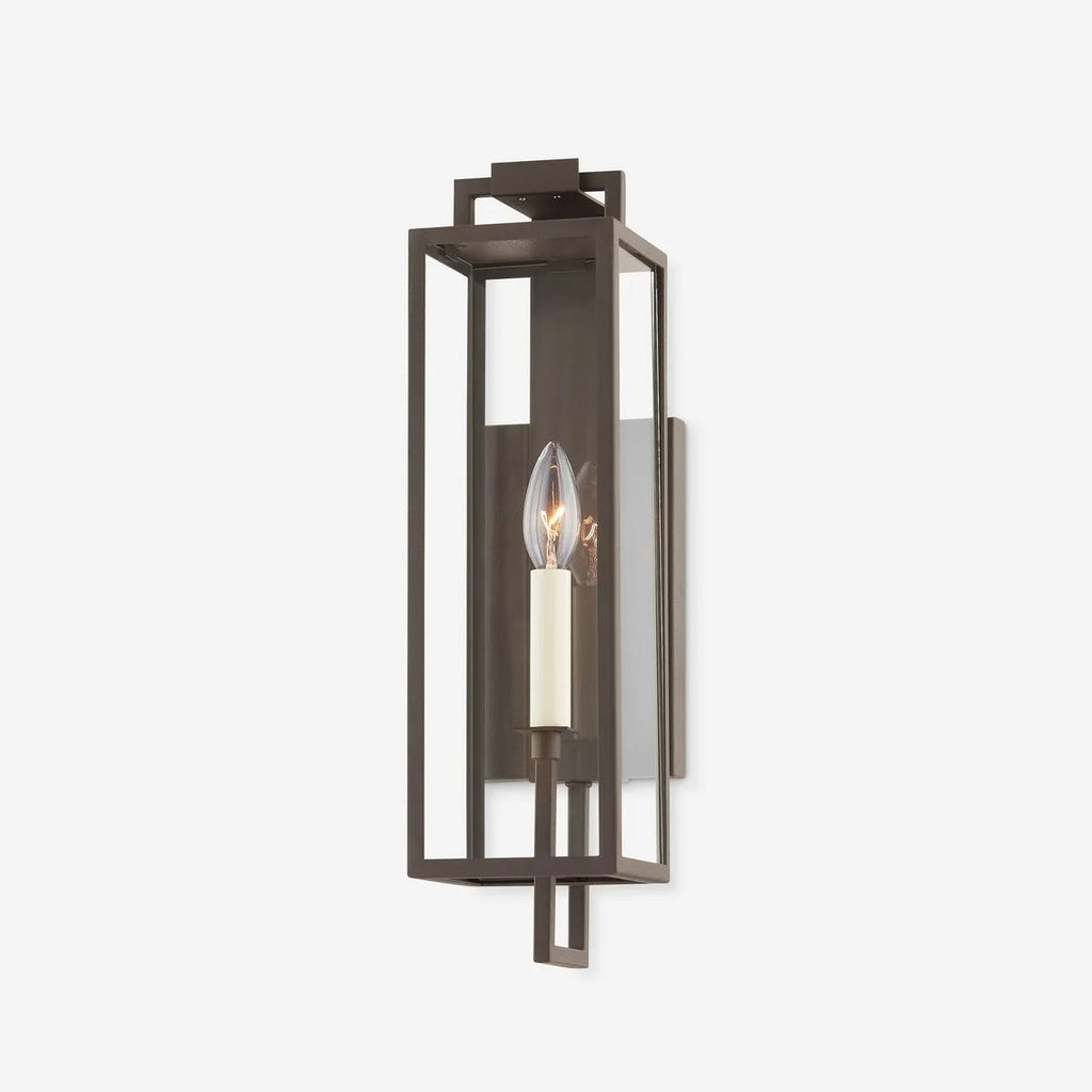 Judy Forged Iron Clear Glass Outdoor Lantern Sconce - view 11