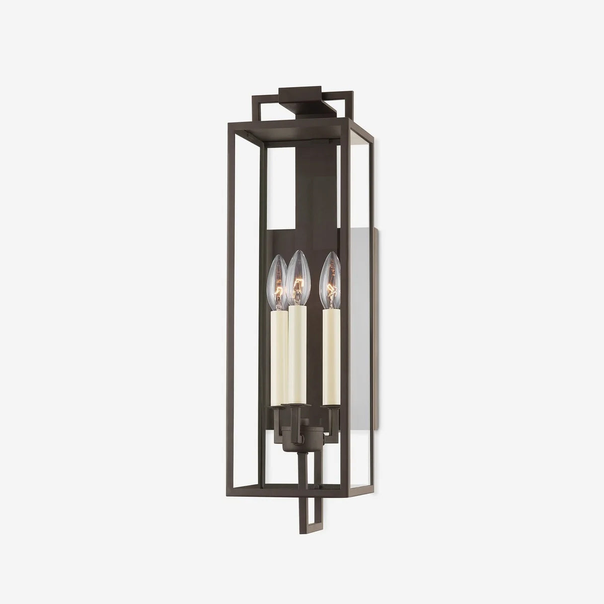 Judy Forged Iron Clear Glass Outdoor Lantern Sconce - view 12