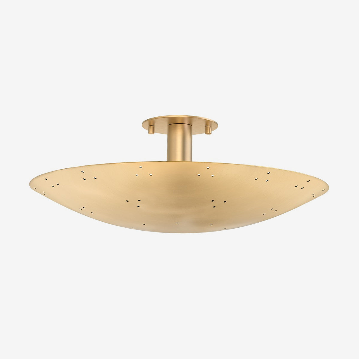Kerris Perforated Disc Flush Mount Ceiling Light - view 1