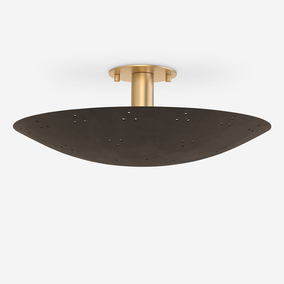 Kerris Perforated Disc Flush Mount Ceiling Light - view 2