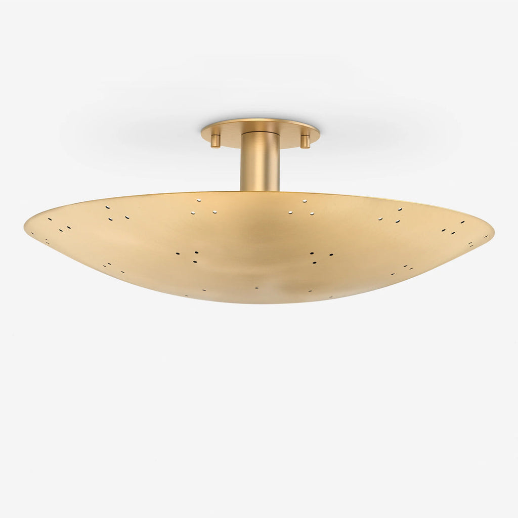 Kerris Perforated Disc Flush Mount Ceiling Light - view 3