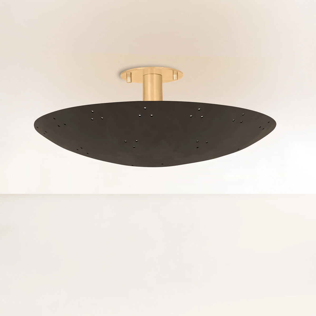 Kerris Perforated Disc Flush Mount Ceiling Light - view 4