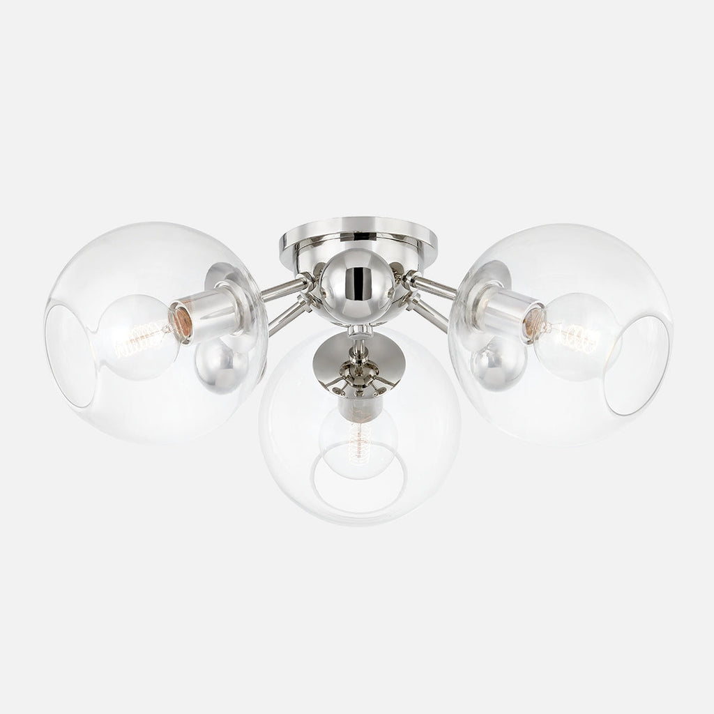 Crystal Orb Semi-Flush Mount Ceiling Light - view 1