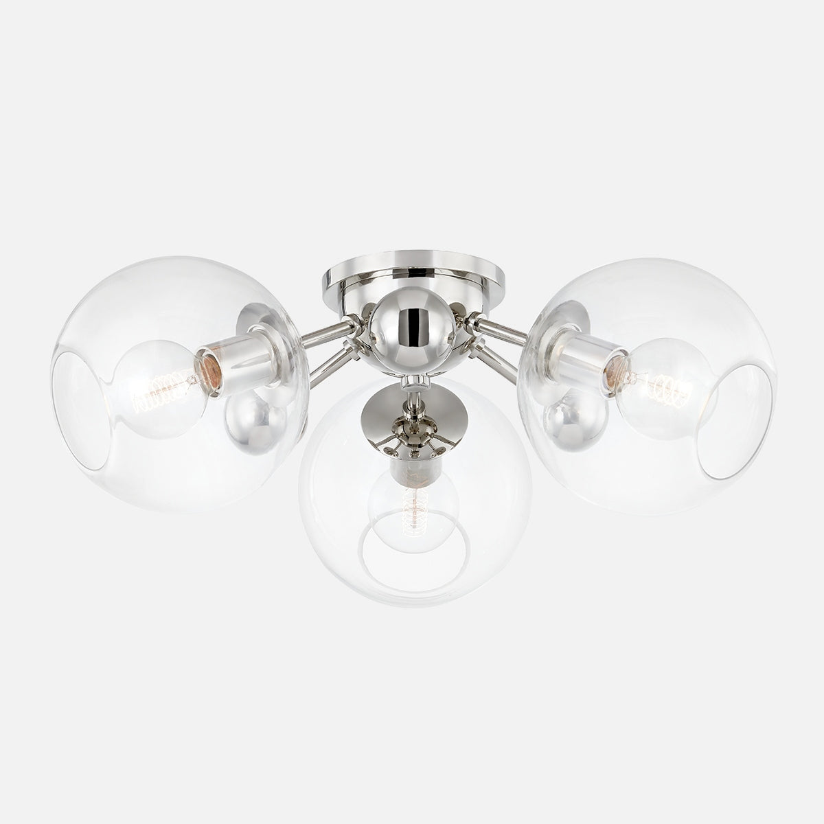 Crystal Orb Semi-Flush Mount Ceiling Light - view 1
