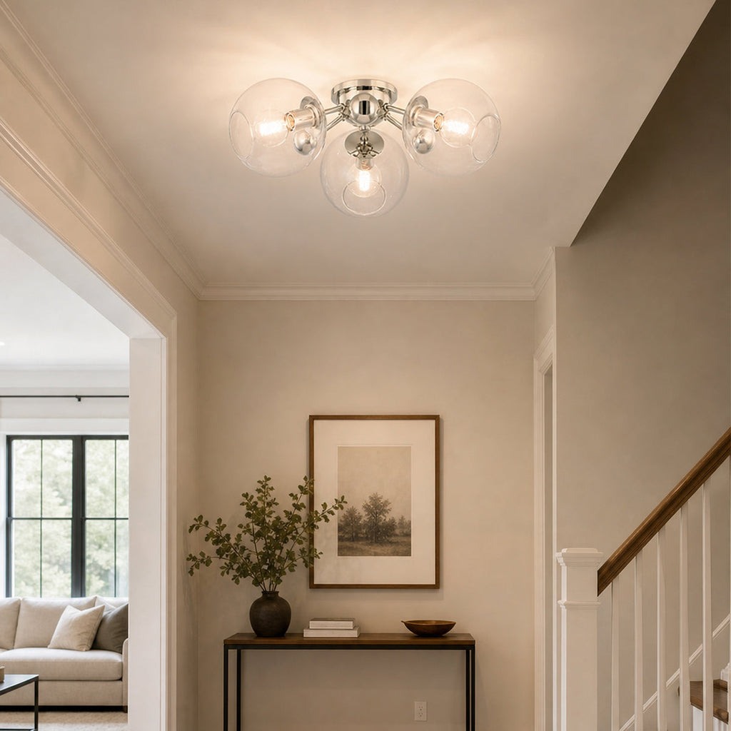 Crystal Orb Semi-Flush Mount Ceiling Light - view 2